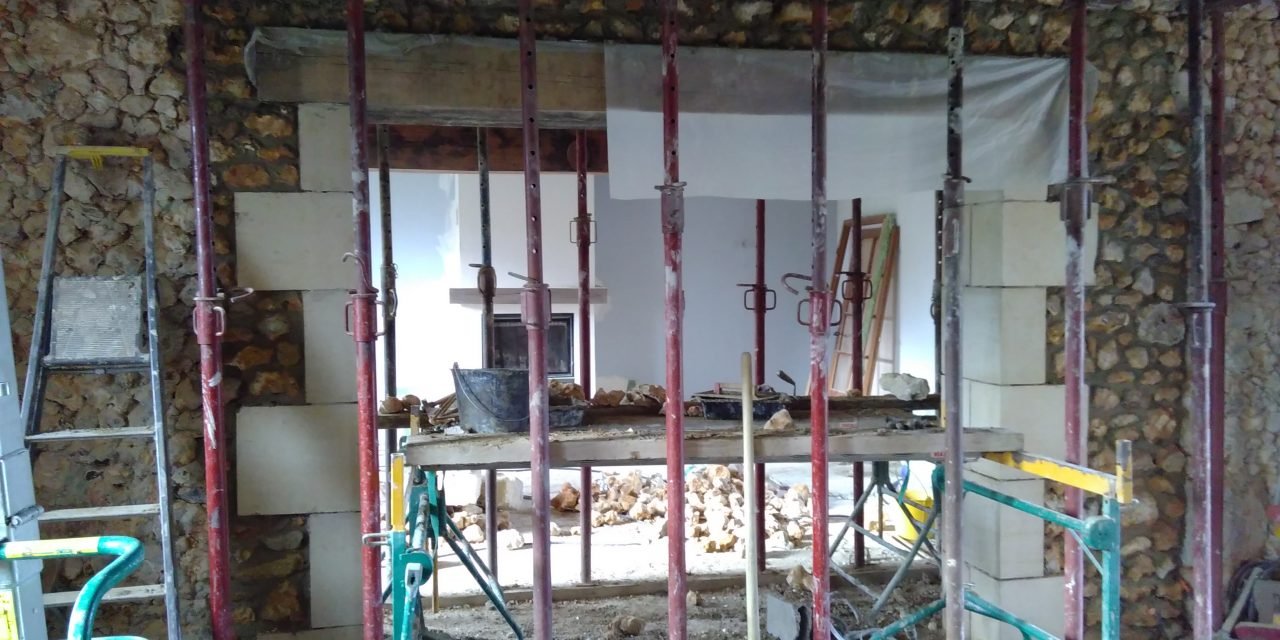 Les travaux dans la maison principale